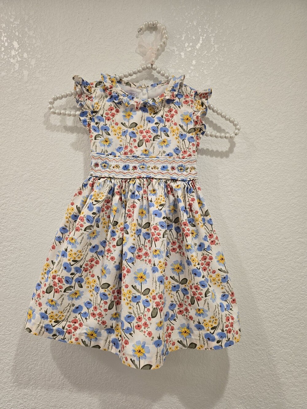 iris & ivy Floral Dress in White, Blue, Yellow, Pink